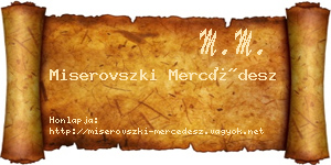 Miserovszki Mercédesz névjegykártya